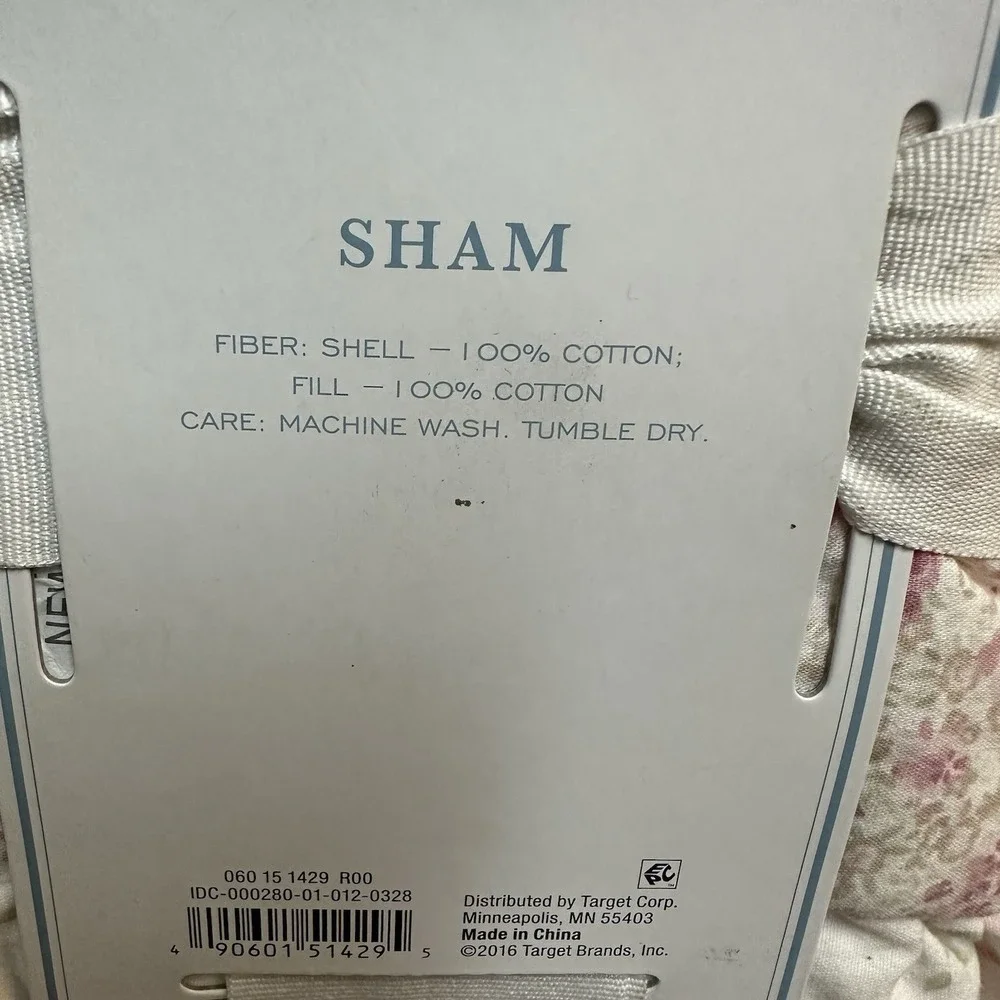 2016 Simply Shabby Chic Floral Ditsy‎ Patchwork Standard Ruffle Pillow Sham NEW